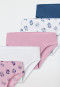 Lot de 5 culottes en coton bio taille douce Pandas rayures multicolores - 95/5