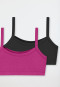 Lot de 2 brassières rose/noir - Fresh Vibe