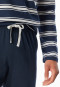 Pigiama lungo a righe blu notte - Casual Nightwear