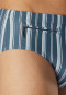 Costume da bagno con tasca con zip in tessuto a maglia riciclato a strisce blu atlantico - Aqua
