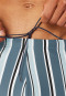 Costume da bagno con tasca con zip in tessuto a maglia riciclato a strisce blu atlantico - Aqua