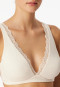 Soft underwired bra molded without underwire lace off-white - Unique Cotton