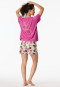 Short pyjamas pomegranate fuchsia - Casual Fashion