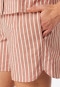 Pyjama kurz Webware Streifen terracotta - Selected Premium