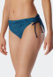 Bandeau underwire bikini soft cups variable straps stripes midi bottoms adjustable sides aquarium - Ocean Dive