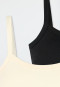 Bustiers 2er-Pack schwarz/ creme - Fresh Vibe