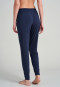 Loungehose lang Modal Bündchen blau - Mix+Relax