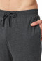 Schlafanzug Doppelripp lang dunkelgrau meliert - Modern Nightwear