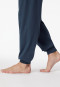Schlafanzug lang Bündchen Brusttasche admiral gemustert - Comfort Essentials