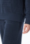 Pyjama long tissu éponge poignet étoiles bleu nuit - X-Mas Family