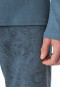 Schlafanzug lang Paisley jeansblau - Fine Interlock