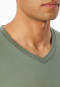 Shirt kurz arm V-Ausschnitt khaki - Mix+Relax