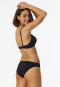 Tai slip in pizzo nero - puro cotone