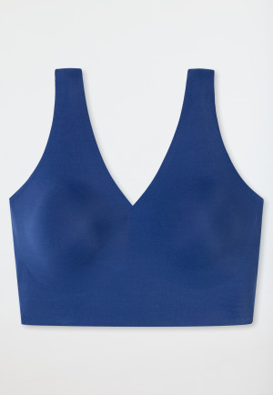 Bustier Microfaser herausnehmbare Pads navy - Invisible Soft
