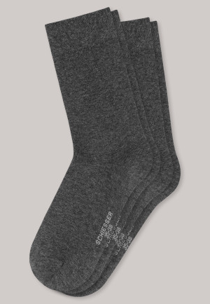 Damensocken 2er-Pack anthrazit meliert - Long Life Cool