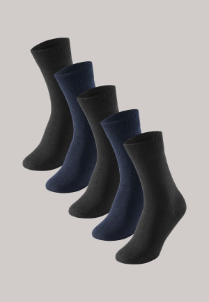 Herrensocken 5er-Pack stay fresh nachtblau-schwarz - Bluebird