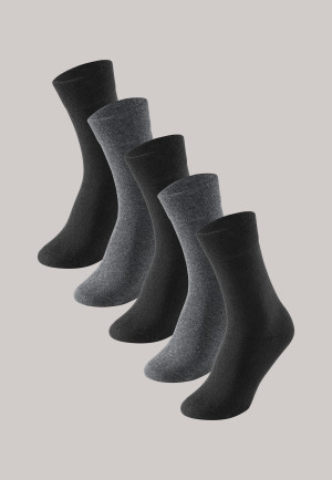 Men's socks in a pack of 5 stay fresh heather gray-black - Bluebird