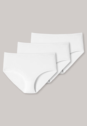 Slips midi pack de 3 coton bio blanc - 95/5