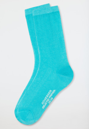 Chaussettes pour femme Lyocell turquoise - selected! premium