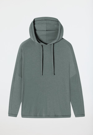 Hoodie langarm Viskose Oversized Kapuze jade - Mix+Relax