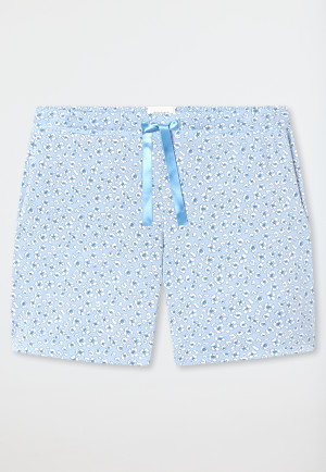 Hose kurz hellblau gemustert - 95/5