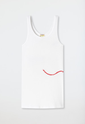 Tank top double rib white - Art Edition by Noah Becker