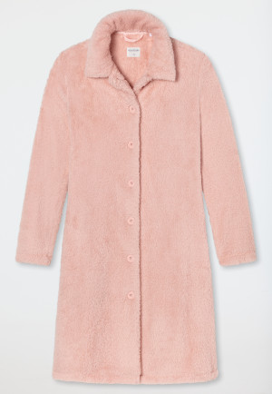 Morgenmantel Teddy Fleece rosé - Essentials