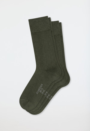 Confezione da 2 paia di calzini da uomo in cotone biologico, kaki - 95/5