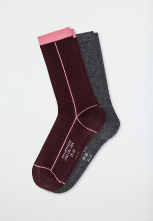 Women's socks 2-pack patterned multicolored - Long Life Cool