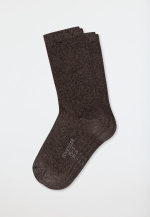 Women's socks 2-pack organic cotton heather brown - 95/5