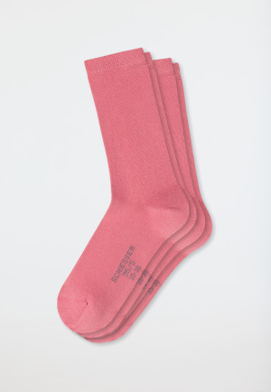 Women's socks 2-pack organic cotton pink - 95/5