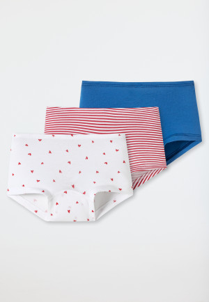 Shorts 3er-Pack Organic Cotton Softbund Ringel Herzen mehrfarbig - Natural Love