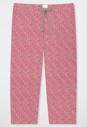 Pantaloni a 3/4 di lunghezza in fantasia fucsia - Mix+ Relax