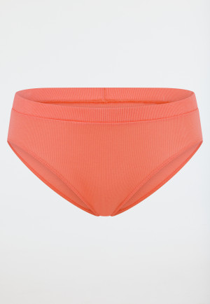 Rio briefs double rib Organic Cotton peach - Pure Rib