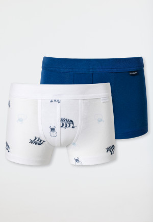 Boxer briefs 2-pack organic cotton soft waistband Vikings dark blue/white - Boys World