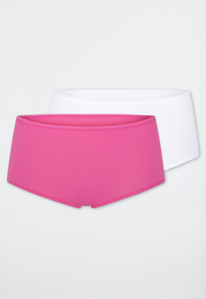 Shorts 2er-Pack pink/ weiß - 95/5