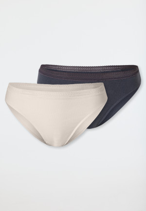 Rio briefs 2-pack jaspé-gray-jaspe - Cotton Lace