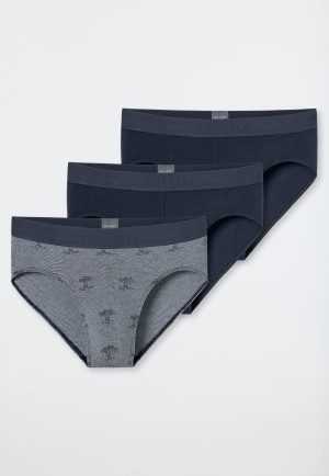 Rio-Slips 3er-Pack Organic Cotton uni/gemustert mehrfarbig - 95/5
