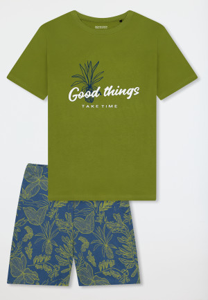 Short pyjamas pineapple grass green - Teens Nightwear