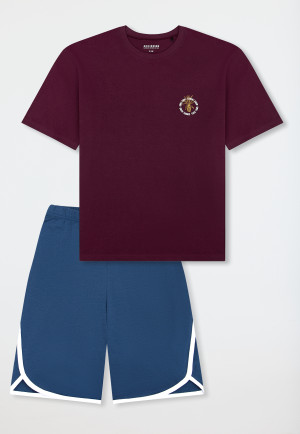 Pigiama corto ananas prugna - Teens Nightwear