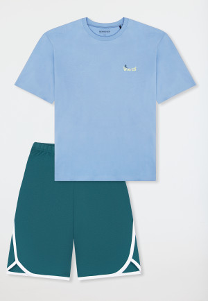 Pigiama corto Waves blu pacifico - Teens Nightwear