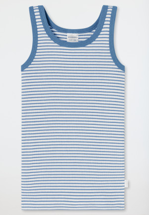 Maillots de corps rayures bleu clair - Double Rib