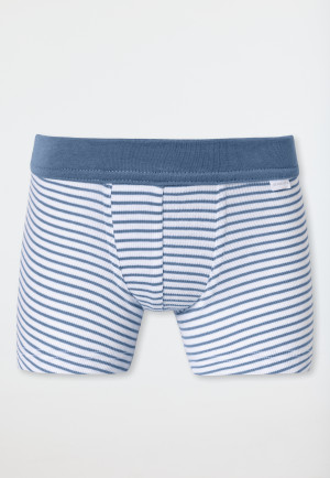 Shorts Double Rib rayures bleu jeans - Double Rib