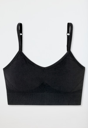 Bustier seamless removable pads black - Casual Seamless