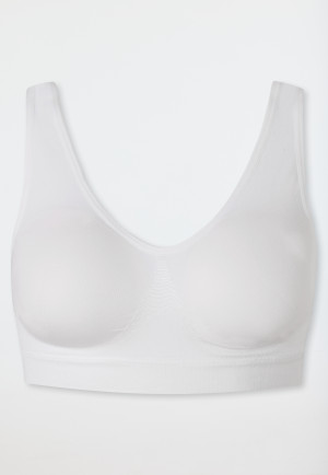 Bustier seamless herausnehmbare Pads weiß - Classic Seamless