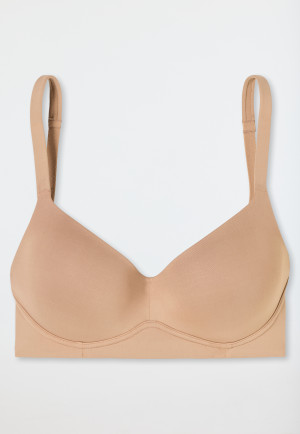 Soft bra with cup Medium Support maple - Unique Micro