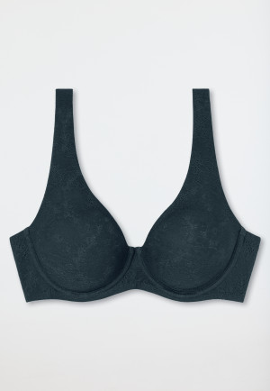Reggiseno con reggiseno con coppe sagomate e fodera distanziatrice blu scuro - Air