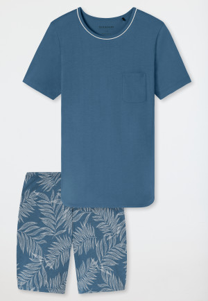 Pyjama court bleu atlantique - Comfort Nightwear