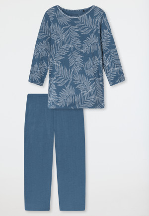 Pyjama 3/4 long bleu atlantique - Comfort Nightwear