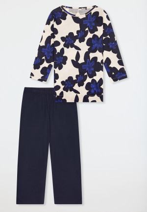 Pyjama long 3/4 multicolore - Comfort Nightwear